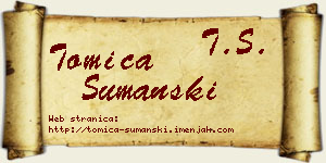 Tomica Šumanski vizit kartica